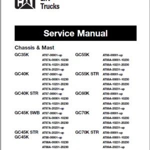 Caterpillar GC40K Lift Trucks Service Manuals - PDF DOWNLOAD