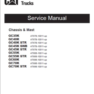 Caterpillar GC55K Lift Trucks Service Manuals - PDF DOWNLOAD