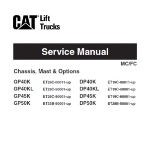 Caterpillar GP40K Lift Trucks Service Manuals - PDF DOWNLOAD