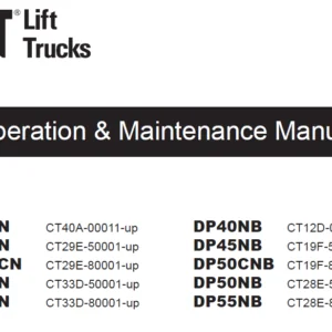Caterpillar GP45N Lift Trucks Service Manual + Operation & Maintenance Manual - PDF DOWNLOAD