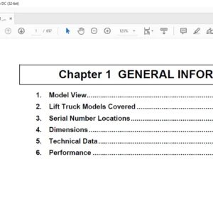 Caterpillar GP50CN1 Chassis & Mast Lift Trucks Service Manual - PDF DOWNLOAD