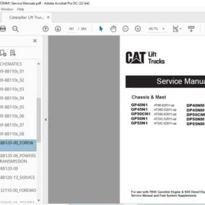 Caterpillar Lift Truck DP55NM1 Service Manuals - Complete Set - PDF DOWNLOAD