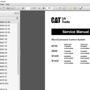 Caterpillar M70D M80D M100D M120D MicroCommand Control System Lift Trucks Service Manual - PDF DOWNLOAD