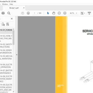 Caterpillar NPF25N2 Lift Trucks Service Manual + Operation & Maintenance Manual