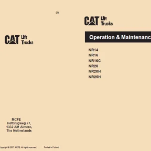 Caterpillar NR25H Lift Trucks Operation & Maintenance Manual - PDF DOWNLOAD
