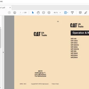 Caterpillar NR25NH Lift Trucks Service, Operation & Maintenance Manual - PDF DOWNLOAD