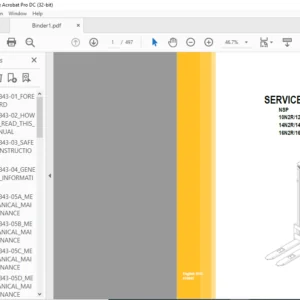 Caterpillar NSP14N2R Lift Trucks Service Manual + Operation & Maintenance Manual