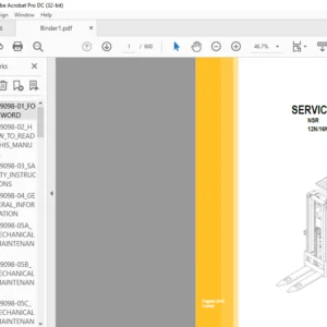 Caterpillar NSR12N Lift Trucks Service Manual + Operation & Maintenance Manual - PDF DOWNLOAD