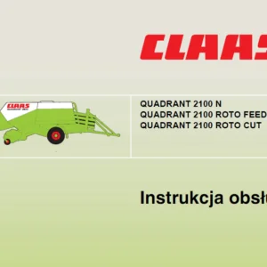 Claas Baler Quadrant 2100 N 2100 Roto Feed 2100 Roto Cut Operator's Manual - POLISH
