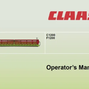 Claas C1200 F1200 Operator's Manual - PDF DOWNLOAD