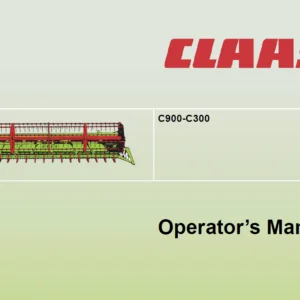 Claas C900-C300 Operator's Manual - PDF DOWNLOAD