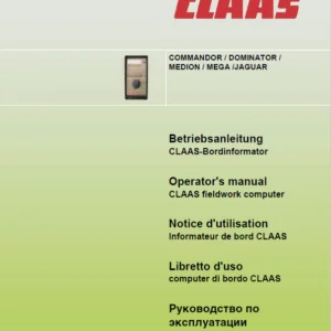 Claas Commandor Dominator Medion Mega Jaguar Operator's Manual FR_DE_EN_RU