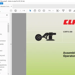 Claas Corto 250 Assembly & Operator's Manual - PDF DOWNLOAD