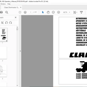 Claas Dominator 58S 48S 38S Operator's Manual - PDF DOWNLOAD