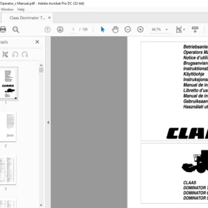 Claas Dominator 76 66 56 Operator's Manual - PDF DOWNLOAD