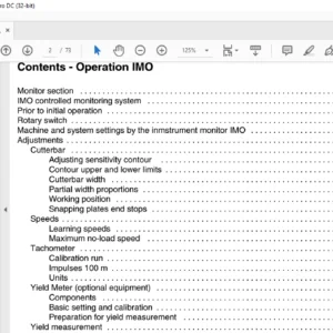 Claas IMO Operator's Manual - PDF DOWNLOAD