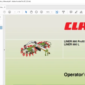 Claas LINER 880 Profil LINER 880 L Operator's Manual - PDF DOWNLOAD