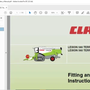 Claas Lexion 580 Terra Trac 560 Terra Trac Operator's Manual - PDF DOWNLOAD
