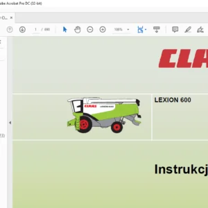 Claas Lexion 600 Instrukcja obsługi - PDF DOWNLOAD (POLISH)