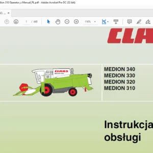 Claas MEDION 340 MEDION 330 MEDION 320 MEDION 310 Instrukcja obsługi - (POLISH)