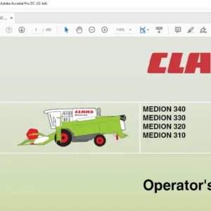 Claas Medion 340 330 320 310 Operator's Manual - PDF DOWNLOAD