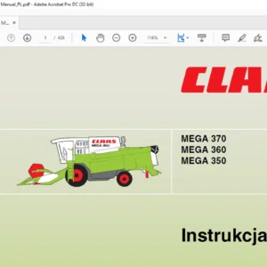 Claas Mega 370 Mega 360 Mega 350 Instrukcja obsługi - PDF DOWNLOAD (polish)
