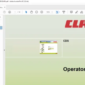 Claas Miscellaneous CDS Operator's Manual - PDF DOWNLOAD