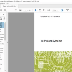 Claas Rollant 454-455 Uniwrap Technical Systems Manual - PDF DOWNLOAD