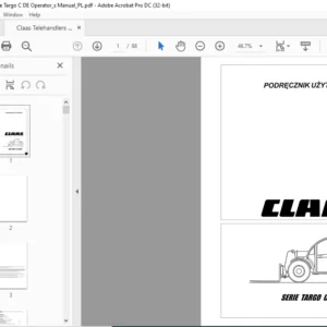 Claas Serie Targo C DE PODRĘCZNIK UŻYTKOWNIKA - PDF DOWNLOAD