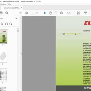 Claas Sunspeed Transport trailer 9 - 12 m SUNSPEED supports Operator's Manual FR_DE_EN_ES_RU
