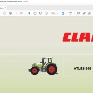Claas Tractor Atles 946 Use & Maintenance Manual - PDF DOWNLOAD
