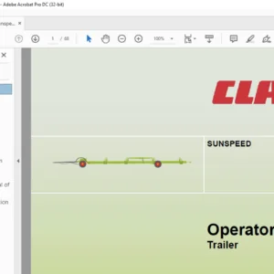Claas Trailer Sunspeed Operator's Manual - PDF DOWNLOAD