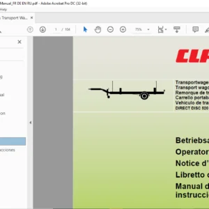 Claas Transport Wagon Operator's Manual DE_EN_FR_IT_ES - PDF DOWNLOAD