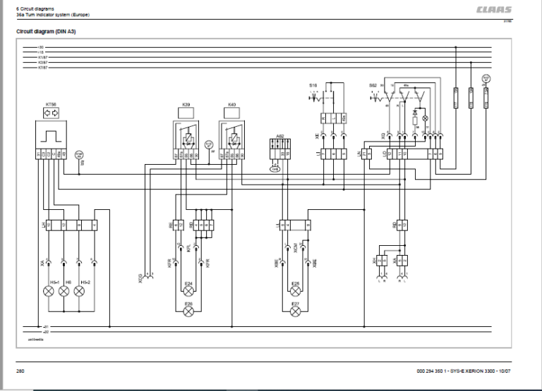 Claas XERION 3300 Technical Systems Electric System Manual 0002943501 ...