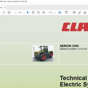 Claas XERION 3300 Technical Systems Electric System Manual 0002943501 - PDF DOWNLOAD