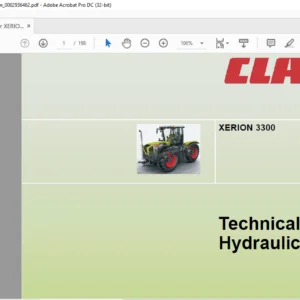Claas XERION 3300 Technical Systems Electric System Manual - PDF DOWNLOAD