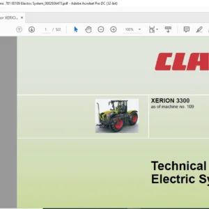 Claas XERION 3300 Technical Systems Electric System Manual - PDF DOWNLOAD