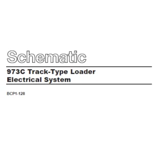 EN CAT 973C Track-Type Loader Electric Schematic  Manual - PDF DOWNLOAD