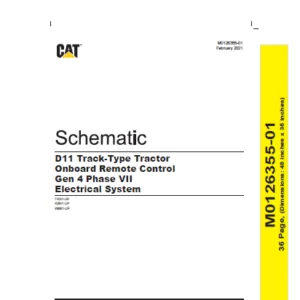 EN CAT  D11 4 Track-Type Tractor Gen 4 Phase VII  Electrical System Schematic Manual  - PDF DOWNLOAD