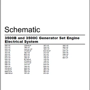EN CAT Engine 3500B 3500C Generator Set Engine Electrical System 237-9000-03 RENR7885 Electric Schematic  Manual