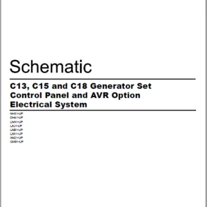 EN CAT Engine - Generator Set C13 C15 C18 Control Panel AVR Option Electrical System Schematic Manual - PDF DOWNLOAD