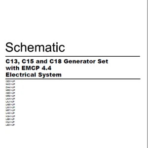 EN CAT Engine - Generator Set C13 C15 C18 EMCP 4.4 Electrical System  Schematic Manual - PDF DOWNLOAD