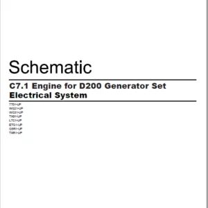 EN CAT Engine - Generator Set C7.1 D200 Electrical System  Schematic Manual - PDF DOWNLOAD