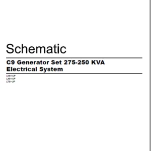 EN CAT Engine - Generator Set C9 275-250 KVA Electrical System  Schematic Manual - PDF DOWNLOAD
