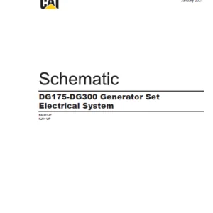 EN CAT Engine - Generator Set DG175-DG300 Electrical System Schematic Manual - PDF DOWNLOAD