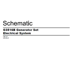 EN CAT Engine - Generator Set G3516B Electrical System  Schematic Manual - PDF DOWNLOAD