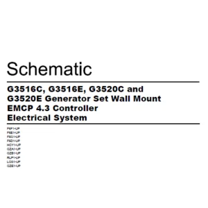 EN CAT Engine - Generator Set G3516C G3516E G3520C G3520E Wall Mount EMCP 4.3 Controller Electrical System  Schematic Manual