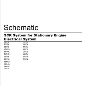 EN CAT Engine - Generator Set SCR System for Stationary Engines Electrical System Schematic Manual - PDF DOWNLOAD