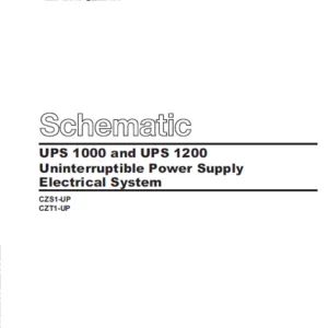 EN CAT Engine - Generator Set UPS 1000 UPS 1200 Uninterruptible Power Supply Electrical System   Schematic Manual - PDF DOWNLOAD