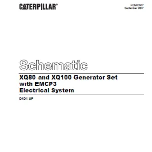 EN CAT Engine - Generator Set XQ80 XQ100 EMCP3 Electrical System  Schematic Manual - PDF DOWNLOAD